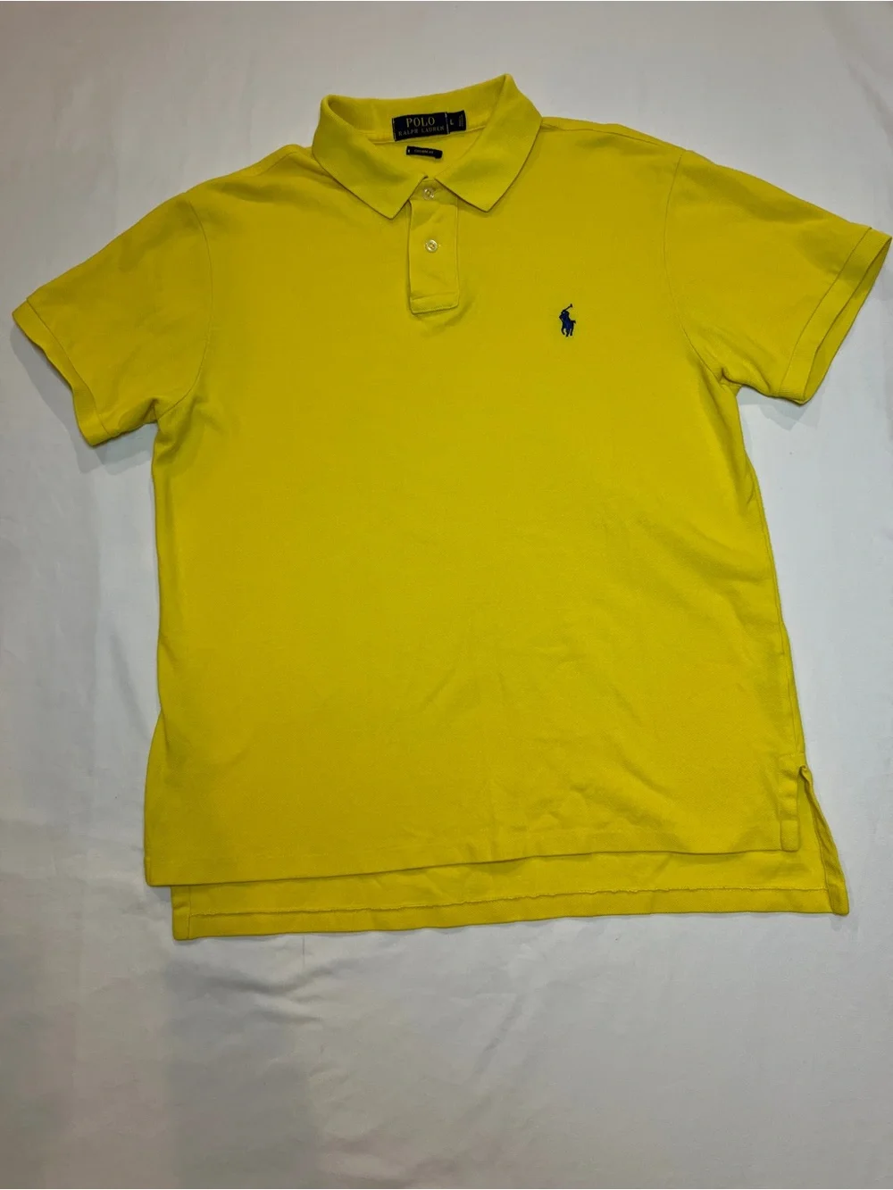 Ralph Lauren‎ Men’s Pique Old Money Polo Custom Fit Short Sleeve Size Large